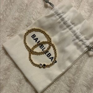 BAUBLEBAR Gold Beaded “M” Bracelet